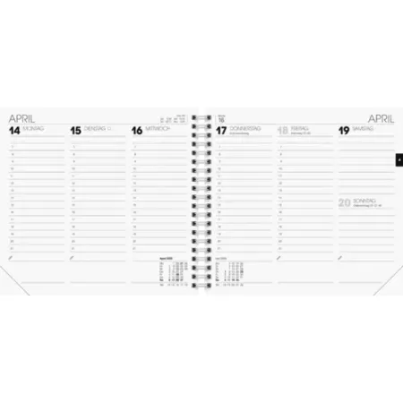 BRUNNEN Buchkalender Mod. 762 '25 | 162×150 mm, Karton, weiß