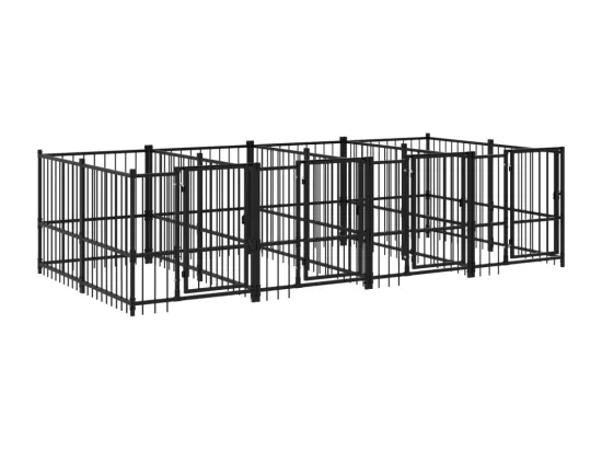 Chenil cage enclos pac noire 388 x 193.5 x 100 cm 02_0041877