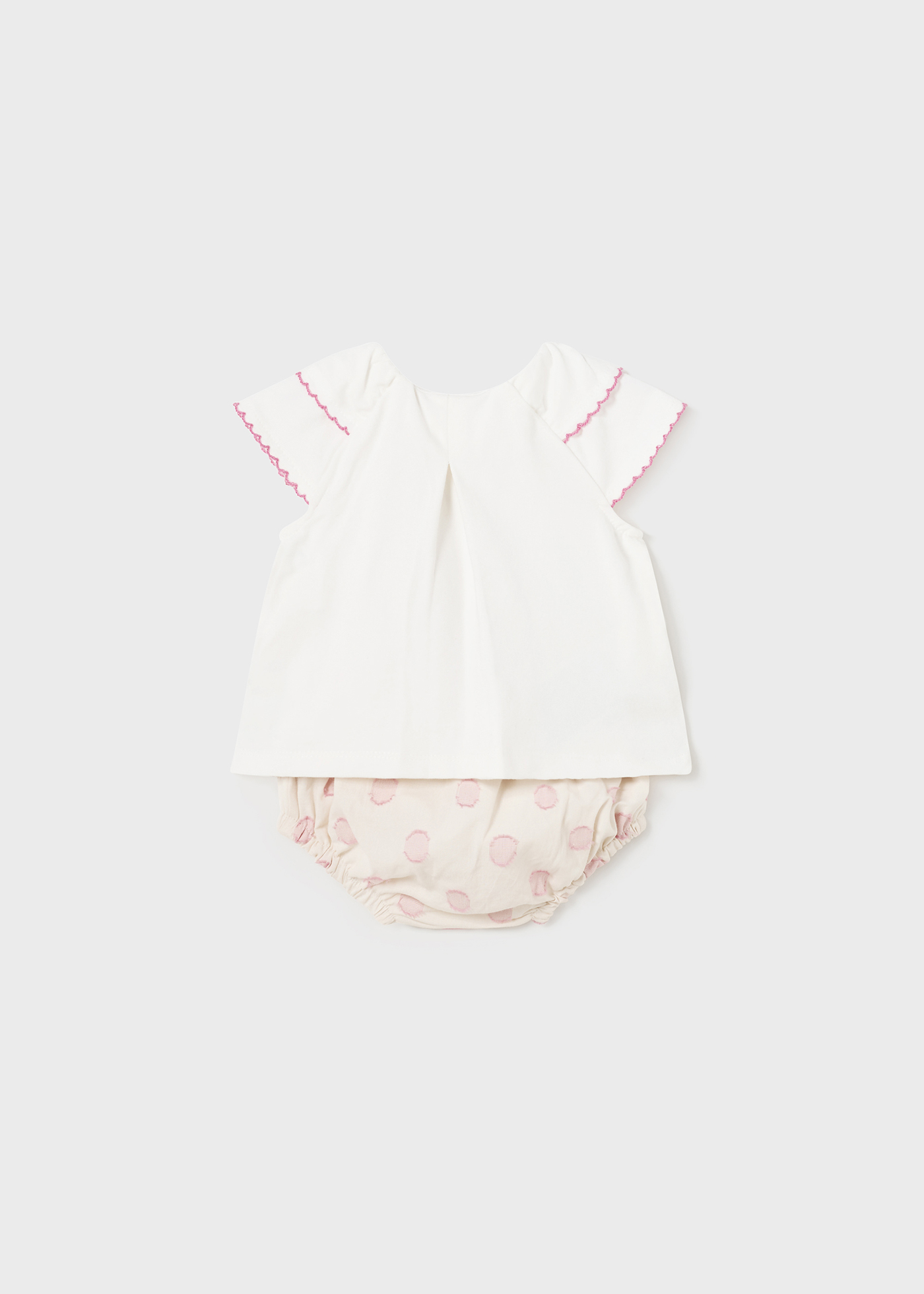 Conjunto de algodão Better Cotton para recém-nascido, 2 peças, com estampa de eucalipto.