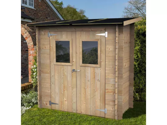 Abri de jardin en bois porte fenêtre cabanon pour outils VistaCabinDuo