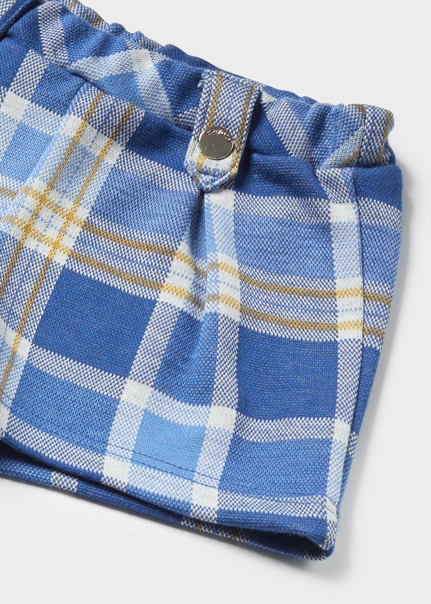 Conjunto de shorts xadrez de duas peças para bebê