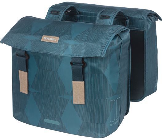 Basil Elegance Dubbele Fietstas - 40-49 Liter - Estate blauw
