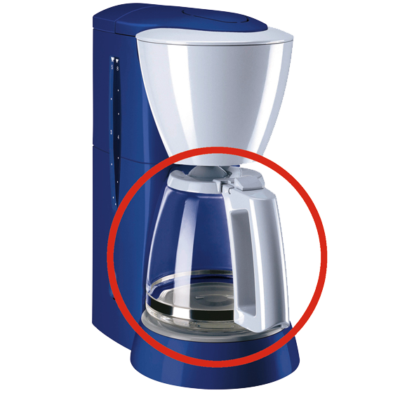 Glaskanne für Single 5 Filterkaffeemaschine Blau