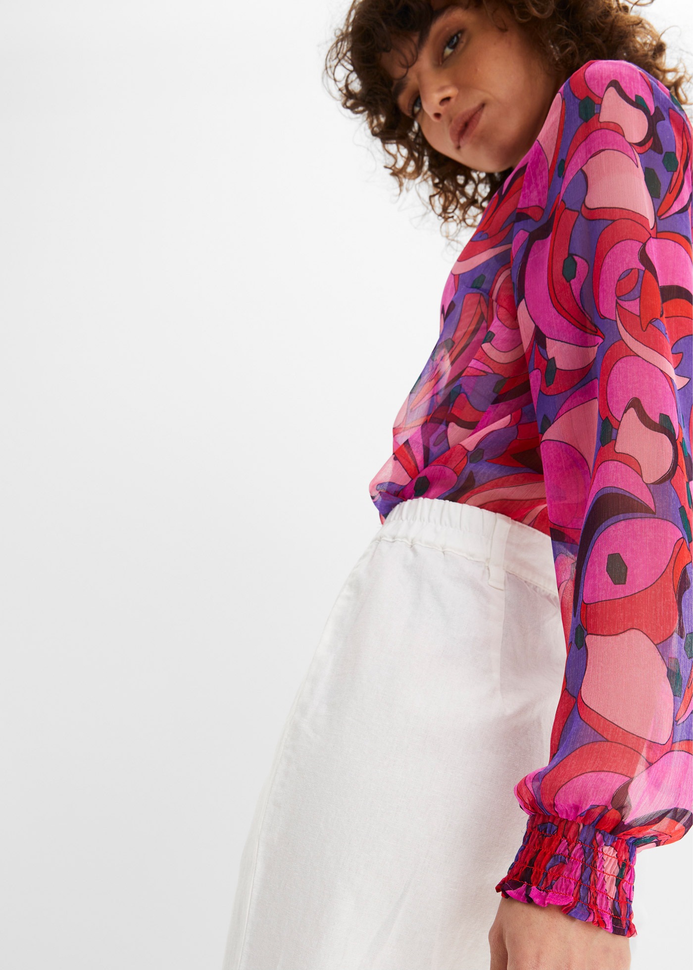 bonprix Leinenhose  Webhose aus Leinen-Baumwoll-Mix