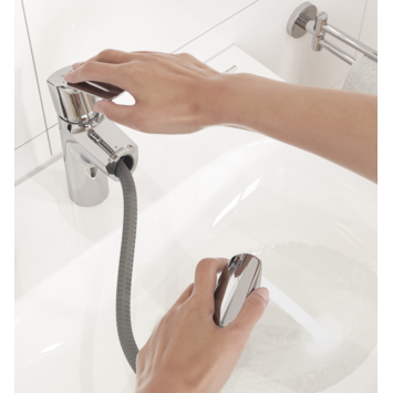 Grohe wastafelkraan Start M-sizeuittrekbaar QuickFix chroom