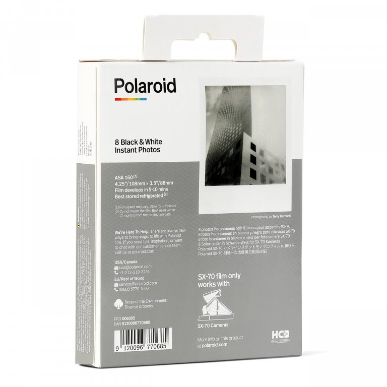 Polaroid Sofortbildfilm B&W SX-70