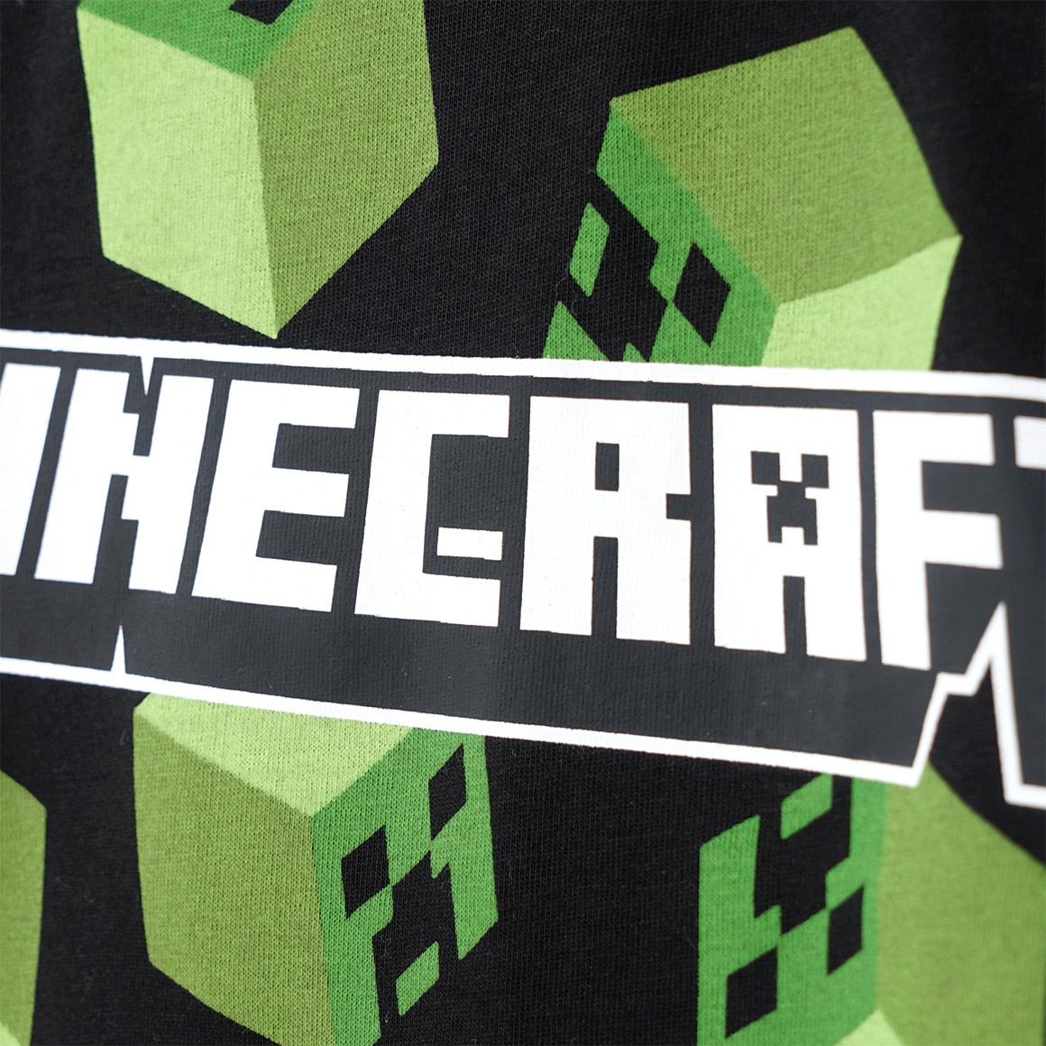 Yigga Minecraft Schlafanzug mit Prints schwarz / hellgrün