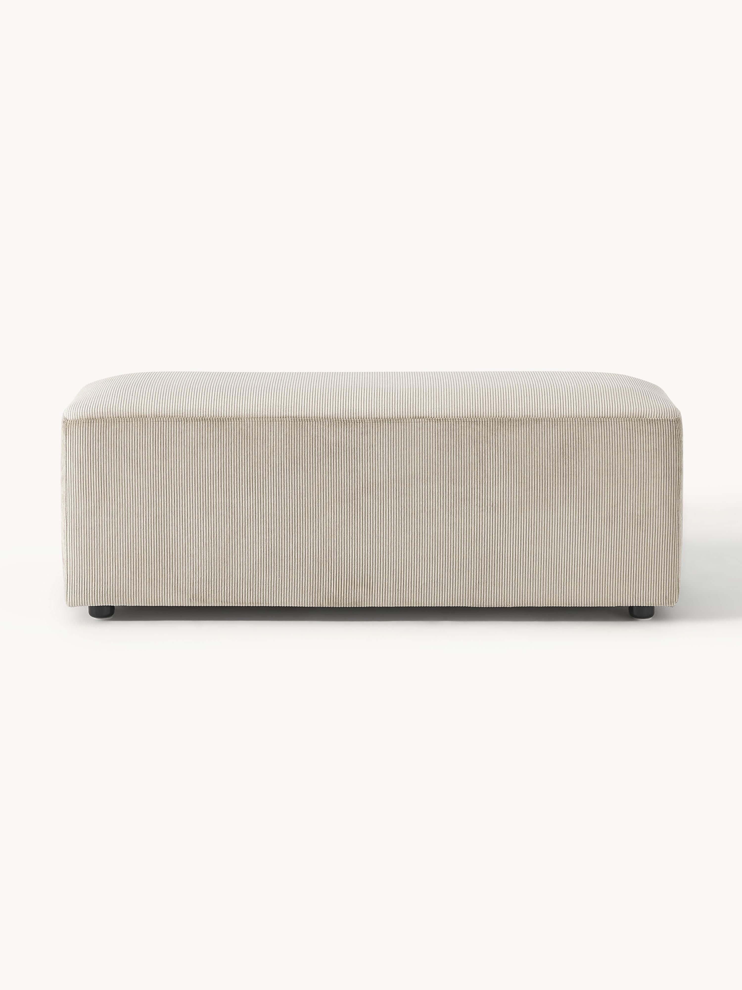 XL poef Melva van corduroy, B 116 x D 42 cm