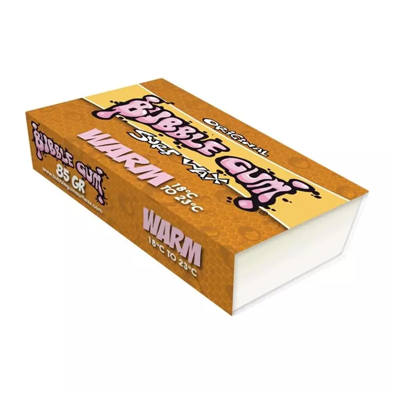 Wax Surf ORANGE SURF WAX WARM 18-23°C U BBGUM BUBBLE GUM