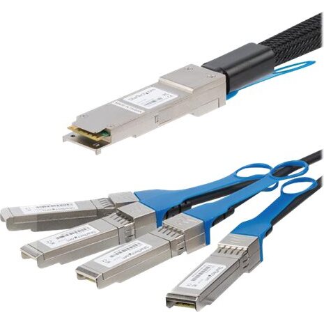 StarTech.com Câble QSFP+ vers 4x SFP+ à connexion directe conforme à MSA - Cordon DAC Twinax de 3 m