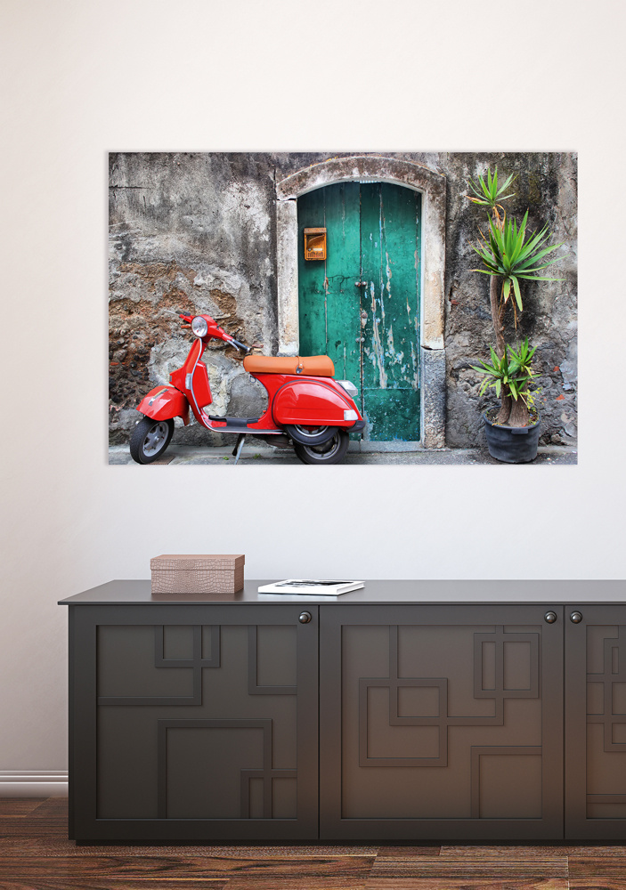 Akustikbild ROTES MOPED 80x120cm, 7kg