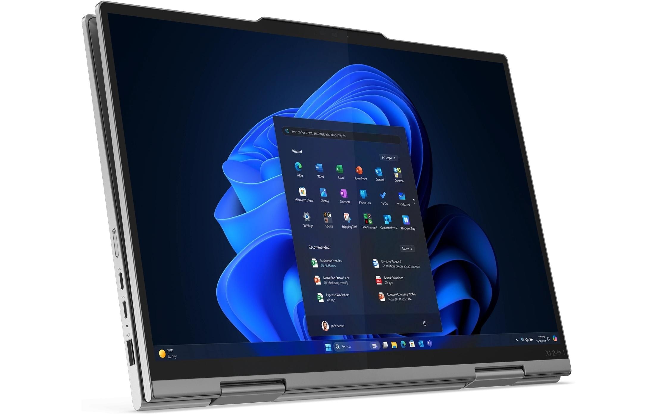 Lenovo Notebook »ThinkPad X1 2-in-1 Gen. 10 (Intel)« 35,56 cm / 14 ″ Intel Core Ultra 7 eingebauter Lautsprecher, eingebautes Mikrofon, Touchscreen