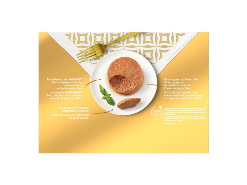 Purina Gourmet Nassfutter Gourmet Gold feine Pastete Fleisc GOURMET GOLD Pastete Rind 4(24 x 85g)