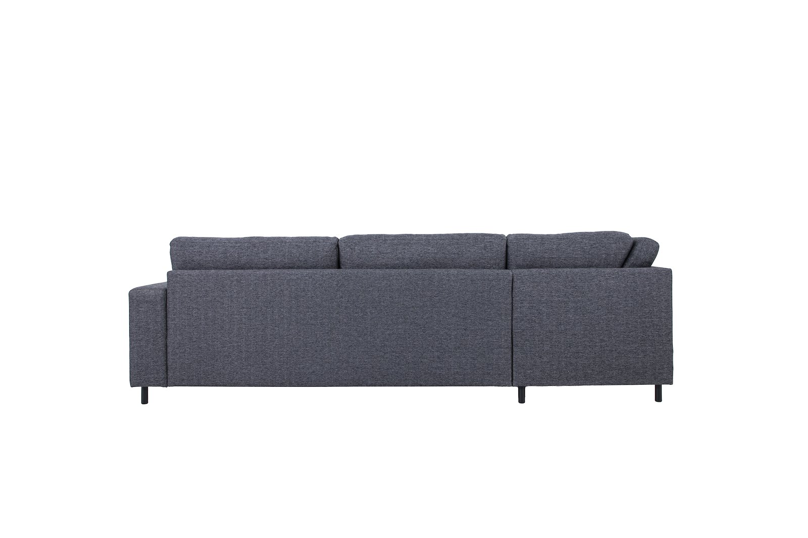 Copenhagen hjørnesofa 3-seter DUO med åpen ende venstre. Tekstil Hygge 97 Antrasitt med sorte ben