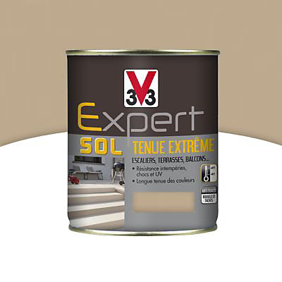 Peinture extérieure et intérieure pour sol tenue extrême V33 terre ocrée 500 ml