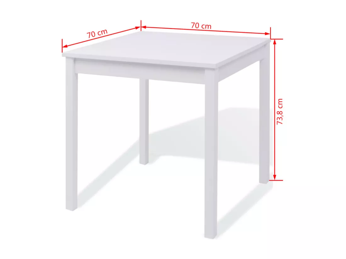 Ensemble de salle à manger 5 pièces Pinède Blanc