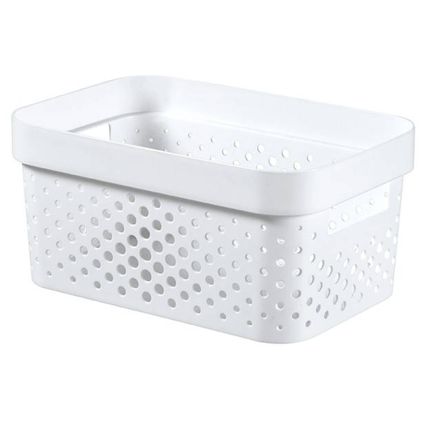 Curver Infinity Dots Opbergbox - 4,5L - Wit - 100% Recycled