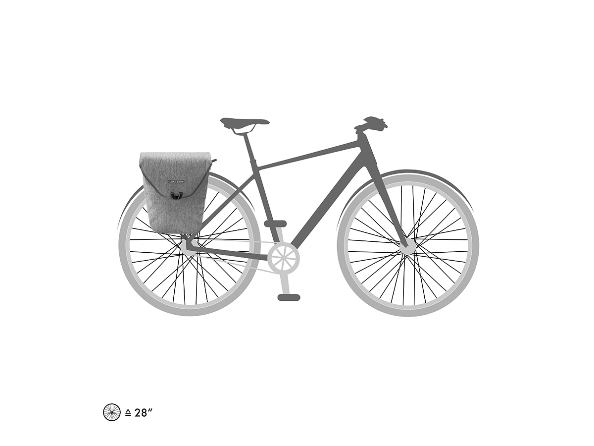 Ortlieb Velo-Shopper QL2.1 18 liter enkele fietstas - Grey