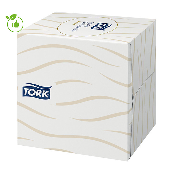 Mouchoirs Tork Extra-doux, 30 boîtes cubiques de 100 mouchoirs