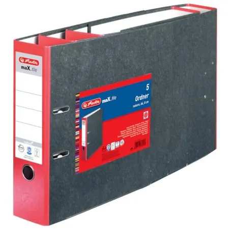 Herlitz Ordner maX.file nature A4 8cm rot 5er Packung