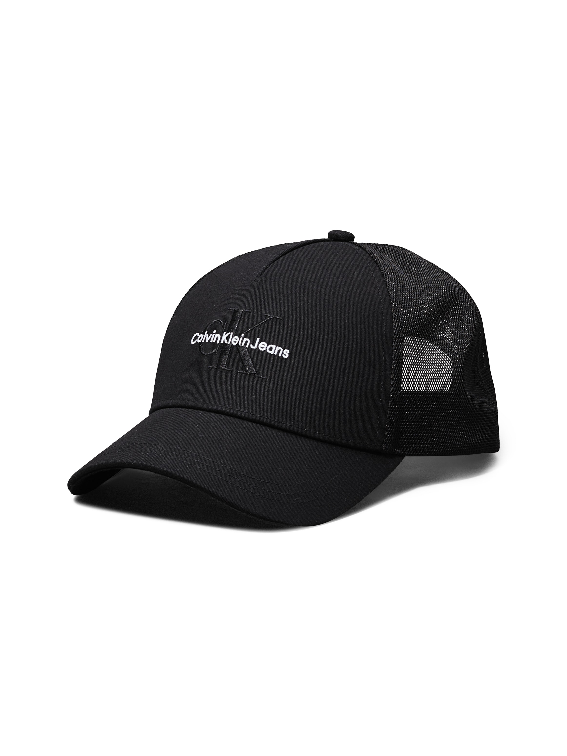 Calvin Klein Jeans Trucker Cap »MONO LOGO EMBRO TRUCKER HAT« mit Netz-Einsatz