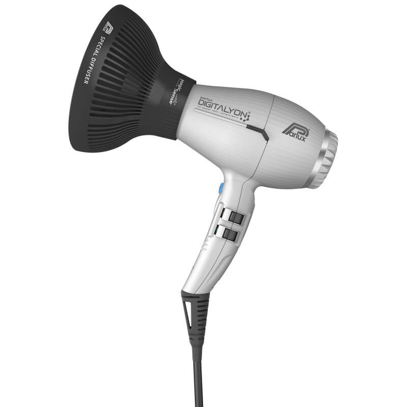 Sèche-cheveux argent DIGITALYON Parlux + Diffuseur