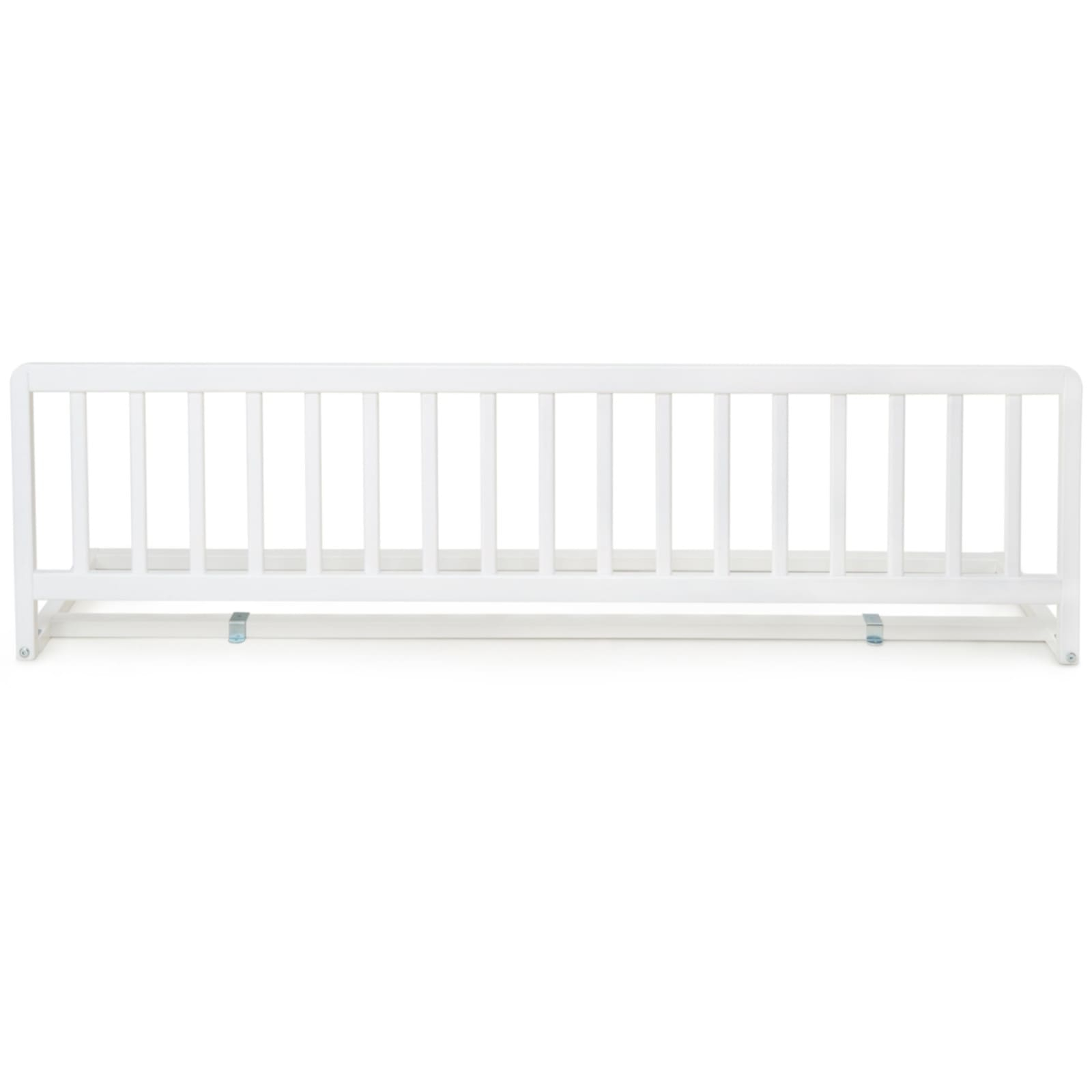 (140cm) Holz Kinder Bett Schutzgitter Baby Rausfallschutz Klappbare Umrandung (GEU2112-WE) - Weiss