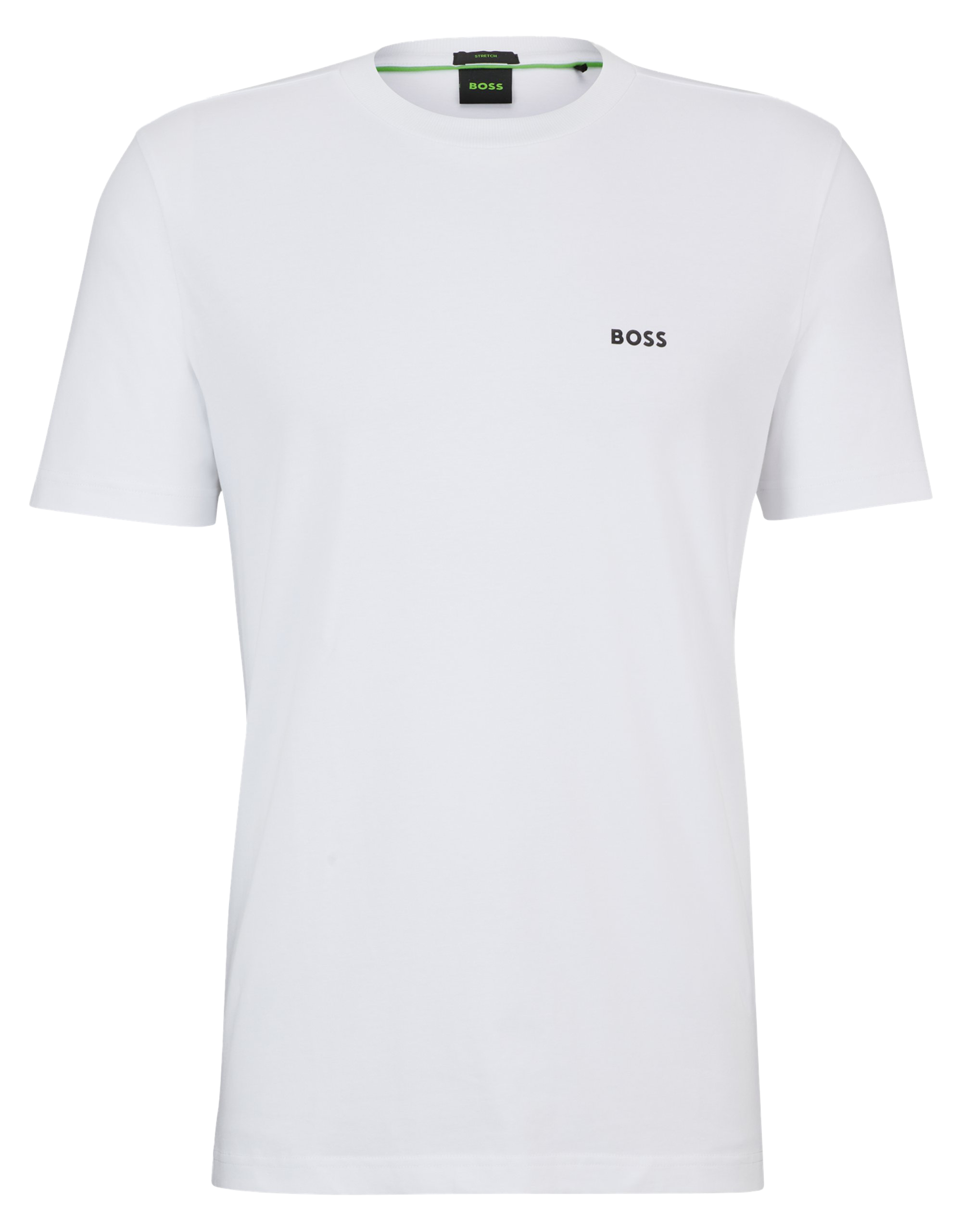 Tee-shirt col rond en coton mélangé | Blanc