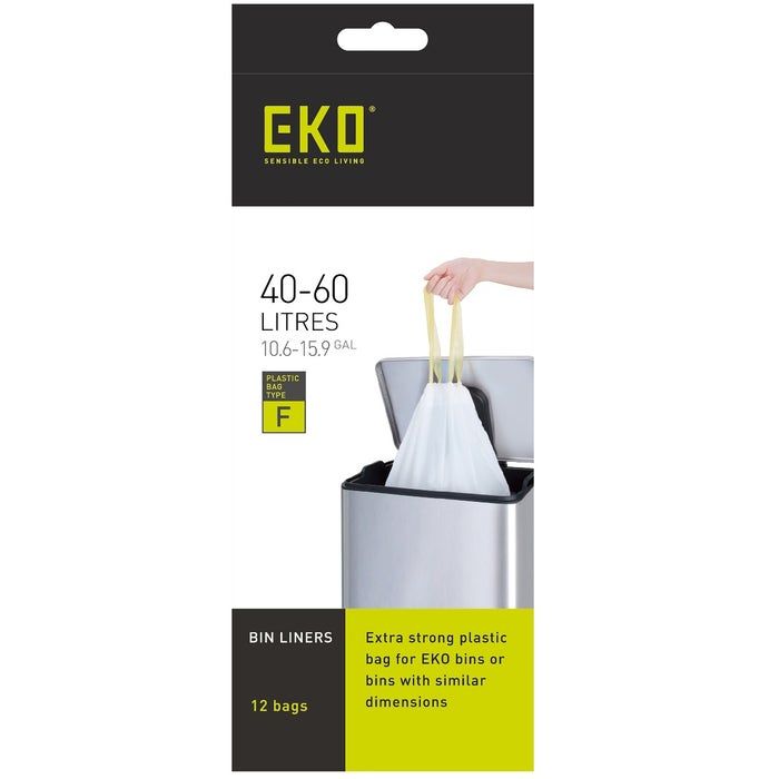 12st EKO afvalzakken type F | 40 - 60 liter | Rol 12 stuks (6951800600690)