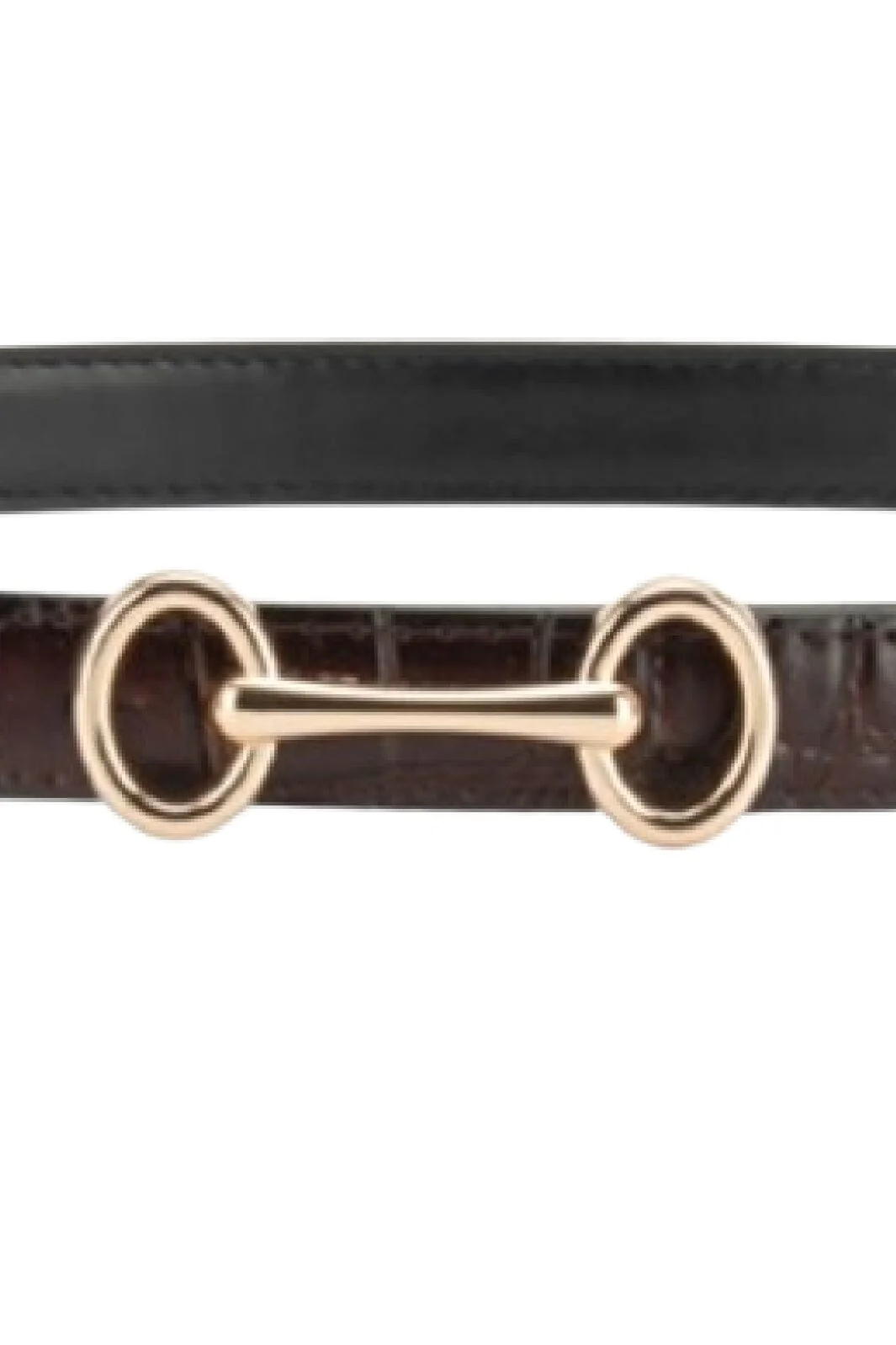 Plissé Copenhagen Grace Croco Belt 70-820-631 dark brown