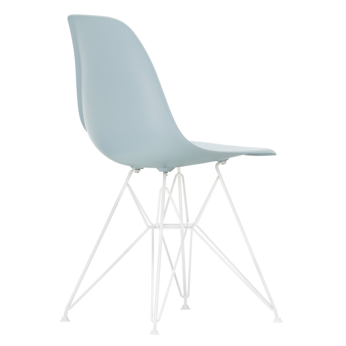 Eetkamerstoel DSR RE wit onderstel ice grey