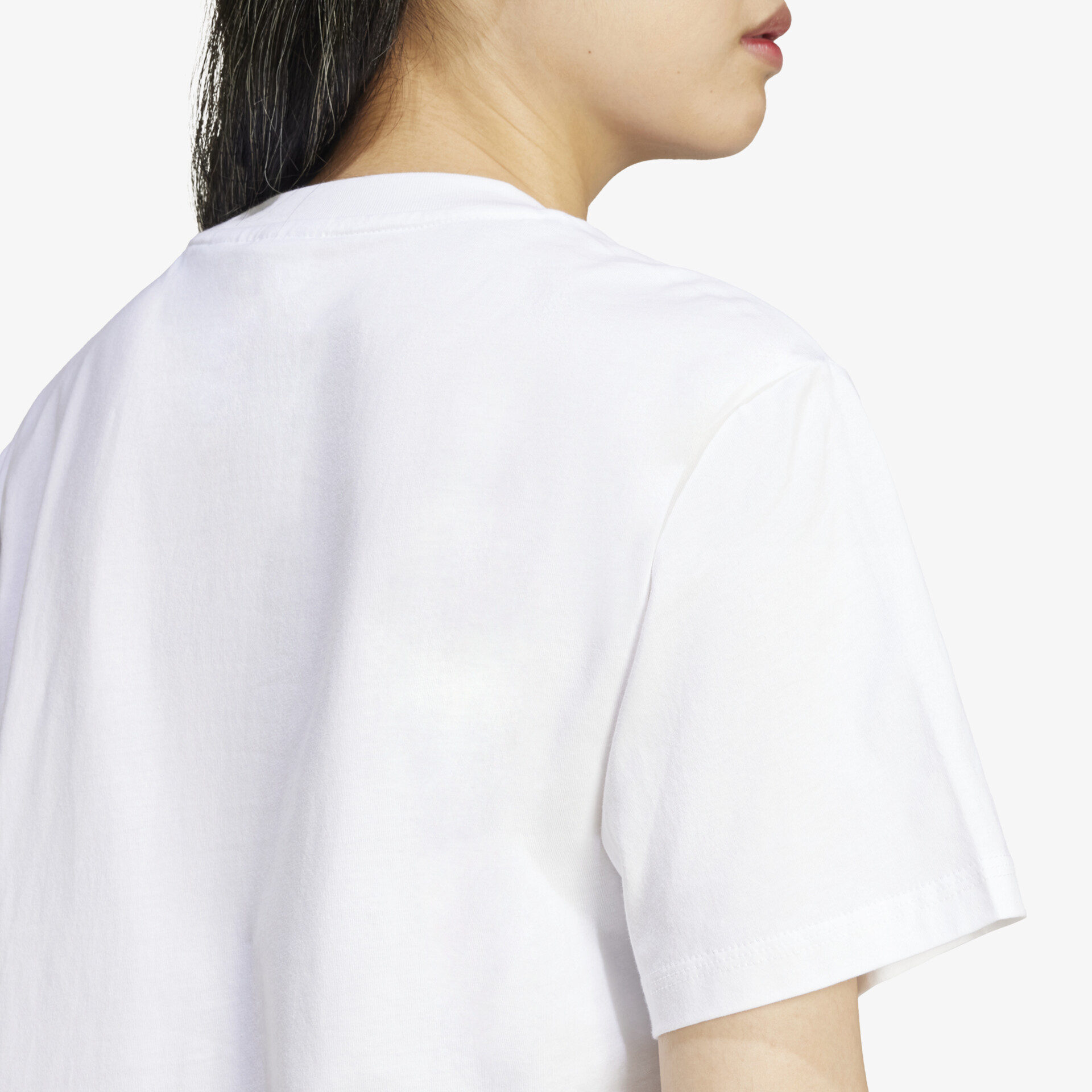 adidas Essentials Small Logo Cotton Damen T-Shirt weiß
