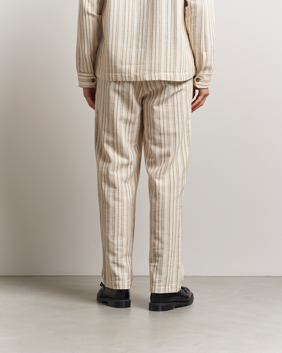 Les Deux Houston Stripe Cotton Pants Ivory