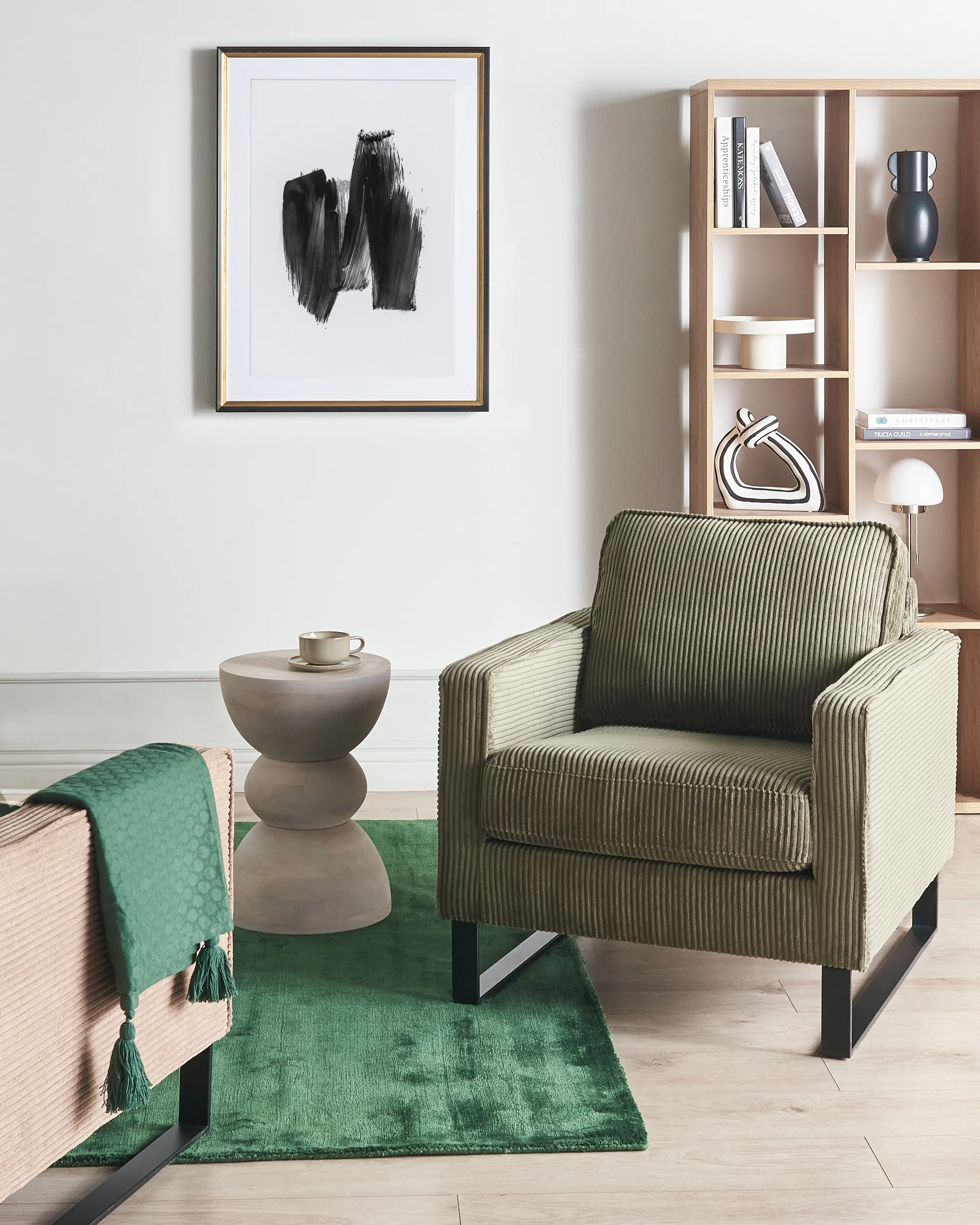 Fauteuil VIND Corduroy Groen