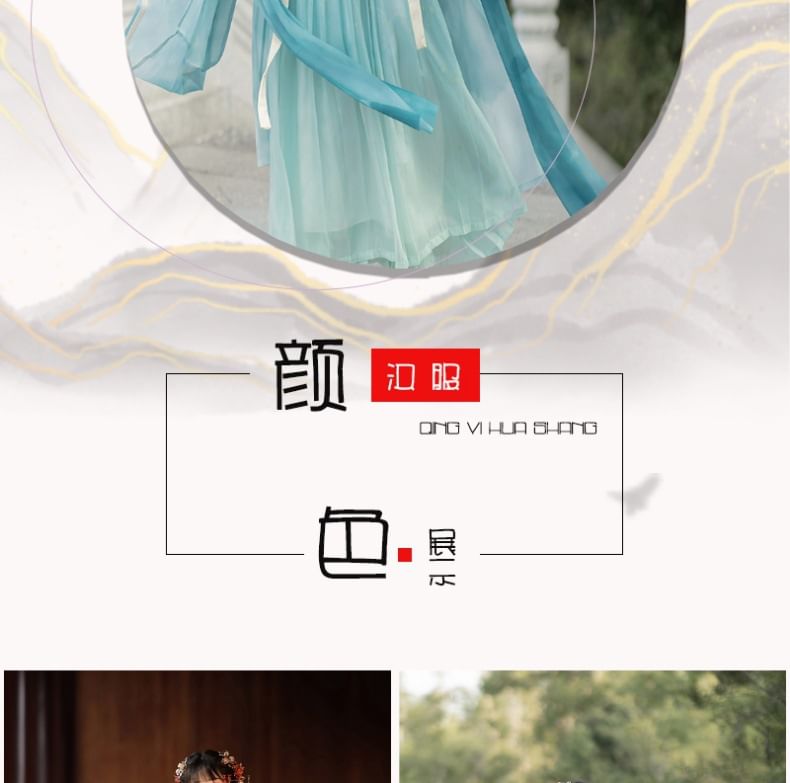 Francoix - Hanfu-kostuumset met lange mouwen en bloemenborduurwerk