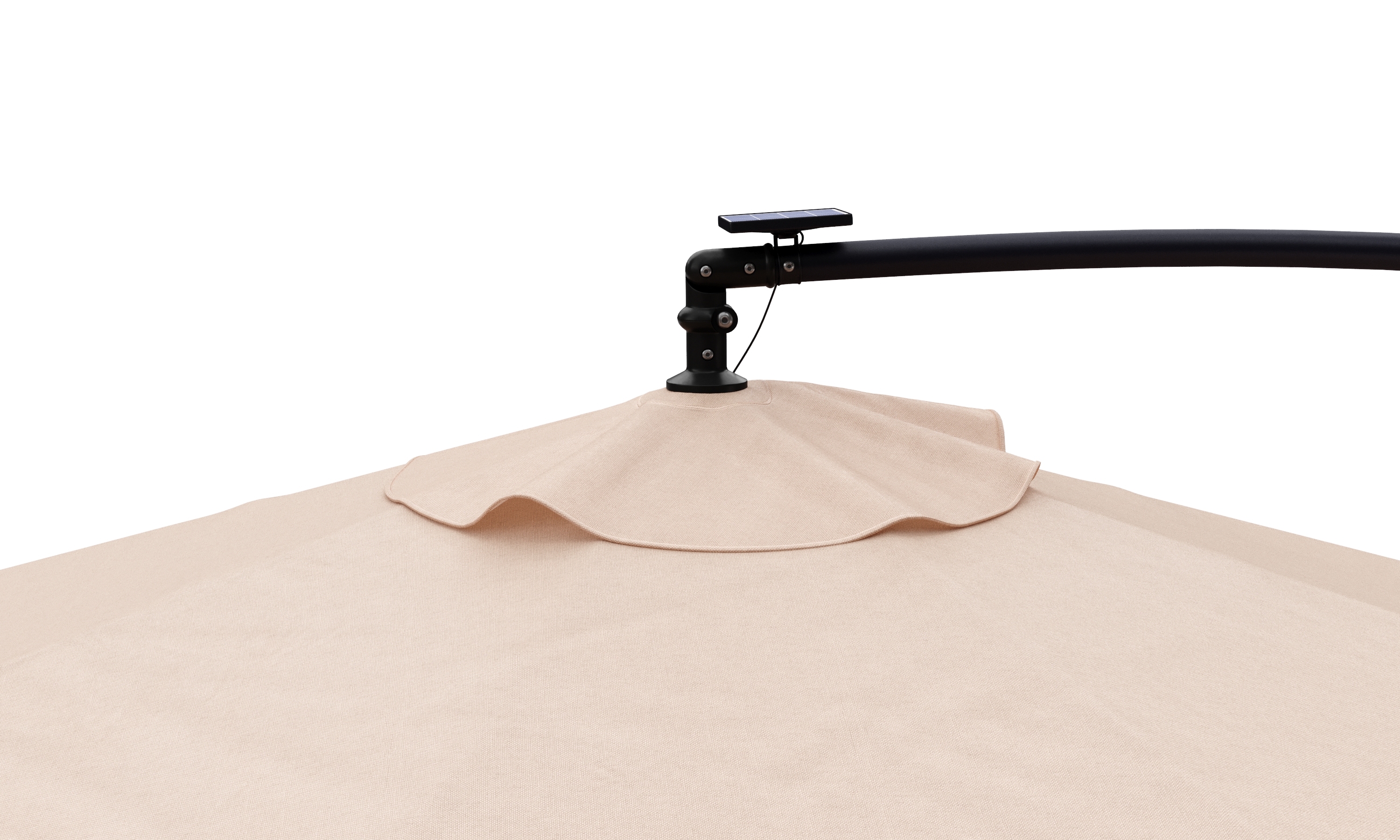 Sonnenschirm Ampelschirm BAY mit LED 350 cm braun