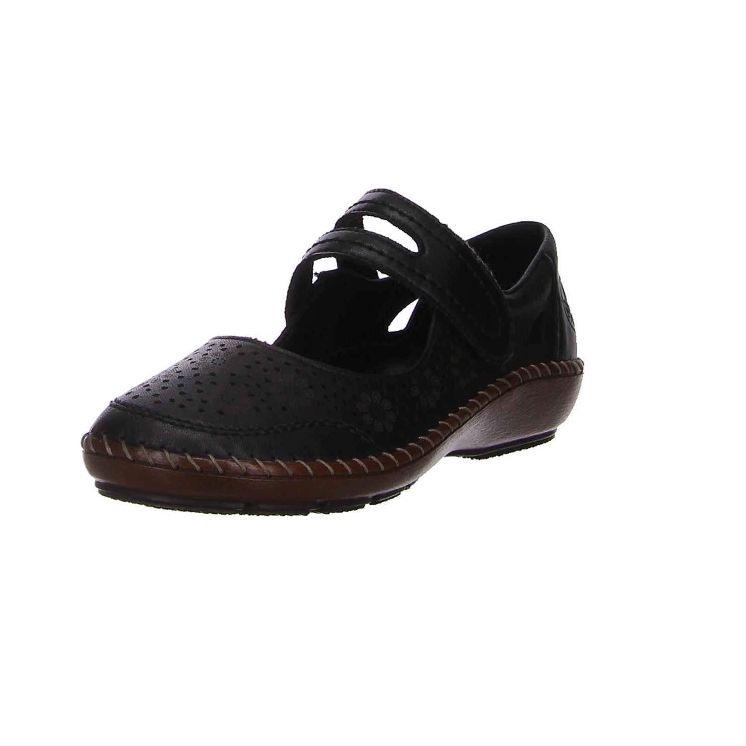 Rieker Spangenschuhe schwarz schwarz