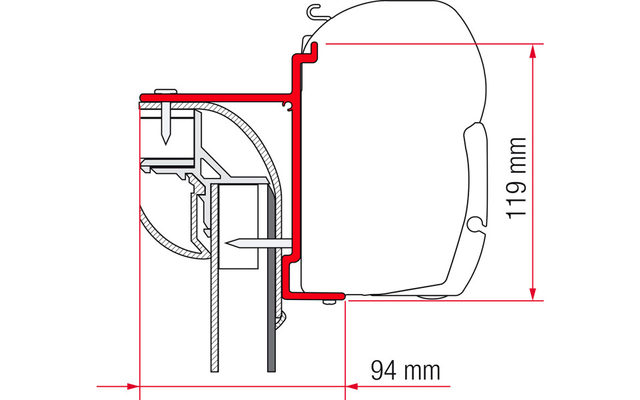 Fiamma Kit Pilote Explorateur Markisenadapter für Fiamma F45