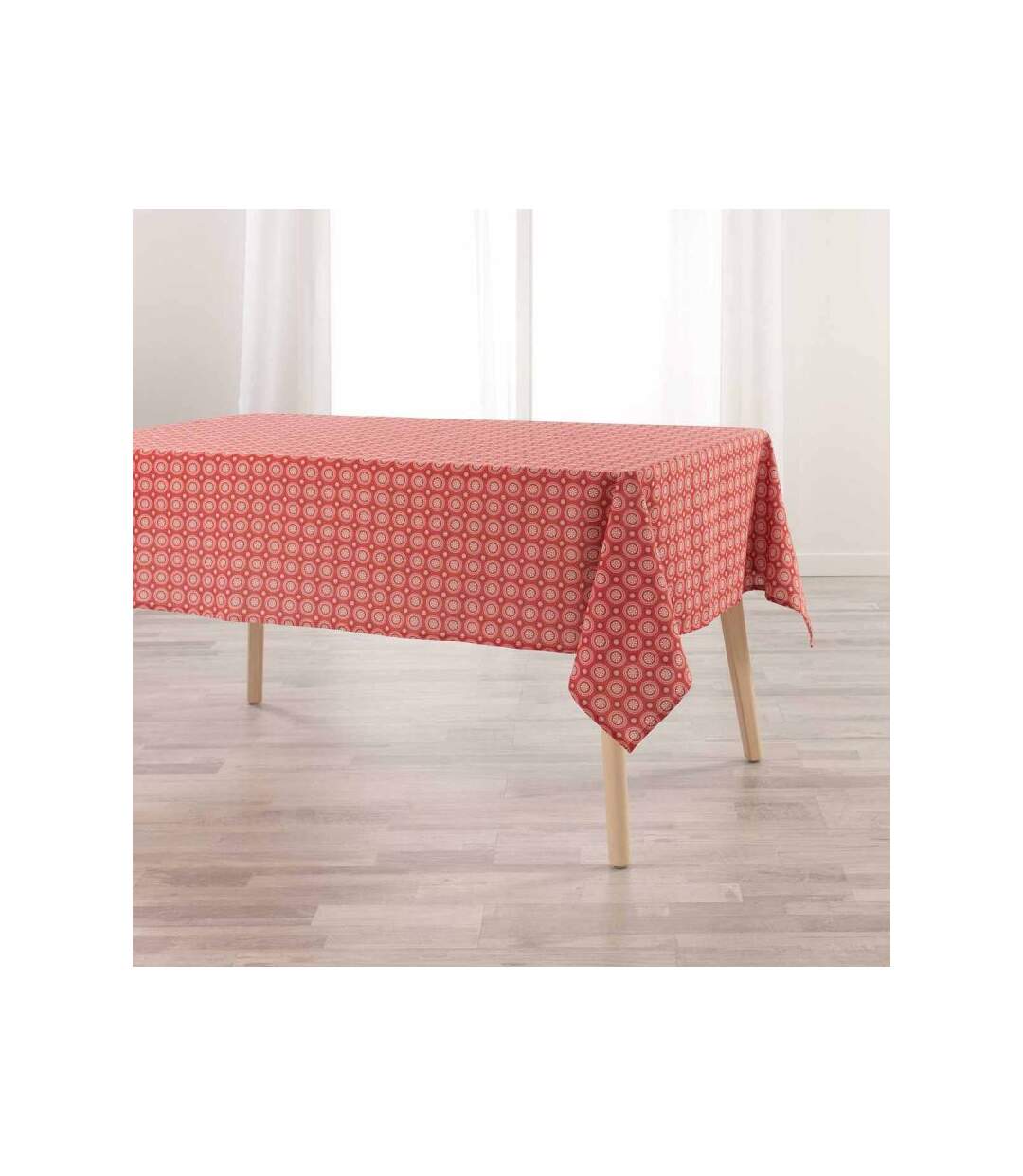 Nappe Imprimée en Coton Dolka 140x240cm Rouge