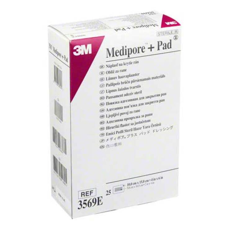 Medipore Plus Pad 3569E ster, 25 St