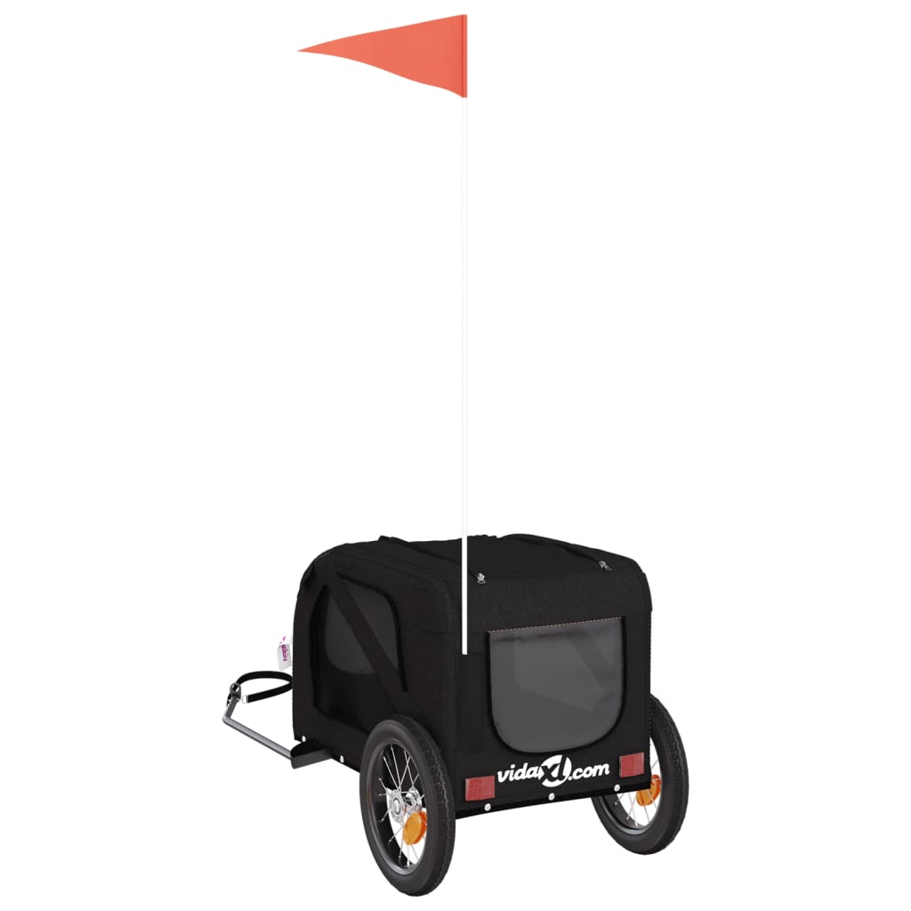 Remorque de vélo pour animaux de compagnie noir