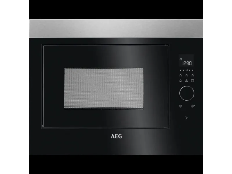 AEG MBE2658SEM - Mikrobølgeovn - til indbygning - 26 liter - 900 W - sort/rustfrit stål