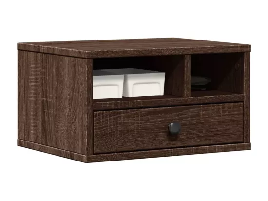 Support d'imprimante chêne marron 40x32x22,5 cm bois ingénierie