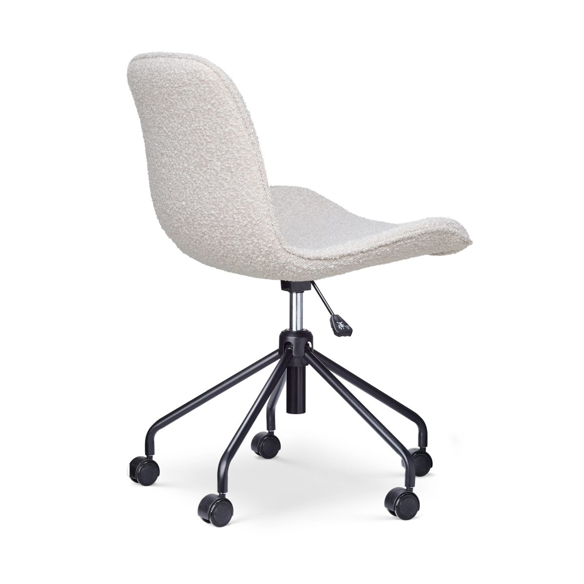 Bureaustoel Nout-Fé bouclé beige - zwart onderstel
