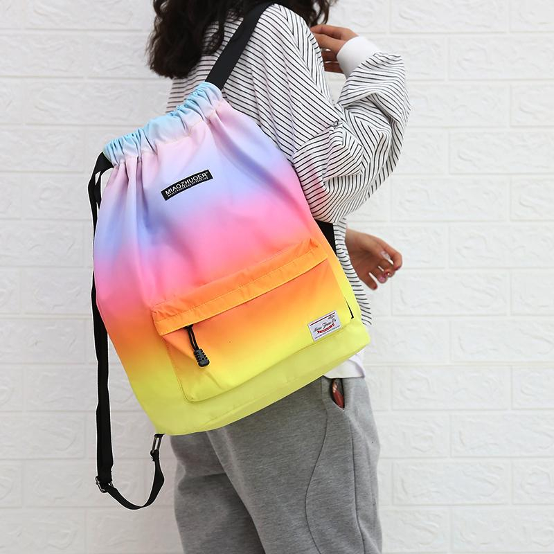 (42x32cm) Fashion Sporttasche Rucksack Wasserabweisend - Blau