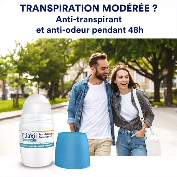 Etiaxil Déodorant Anti-Transpirant Protection 48h Roll-On 50ml