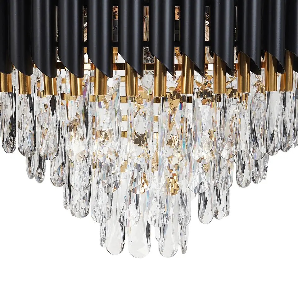 ABELLAS - Kroonluchter - Goud/Zwart - Metaal
