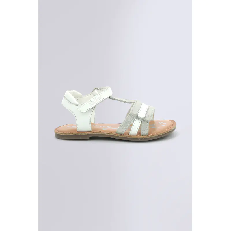 DIAMANTO BLANC ARGENT SANDALES Cuir Fille