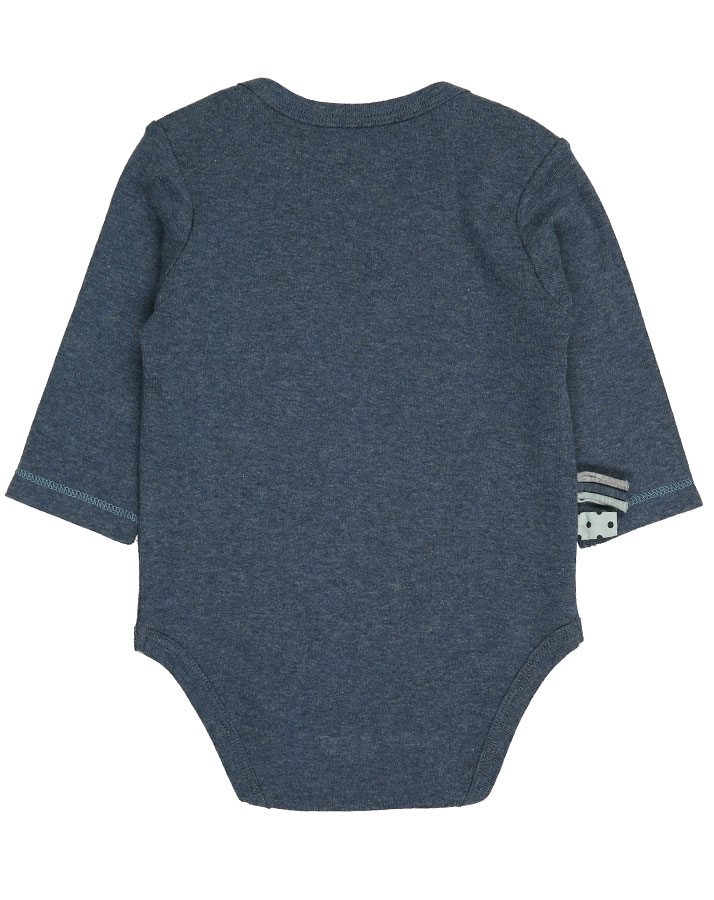 Langarm-Body EDIS UNI in indigo melange