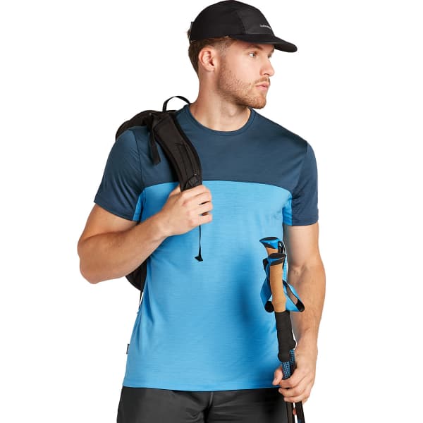T-shirt randonnée ICEBREAKER M MERINO 125 COOL-LITE SPHERE III SS TEE ARCTIC/ABYSS/CB